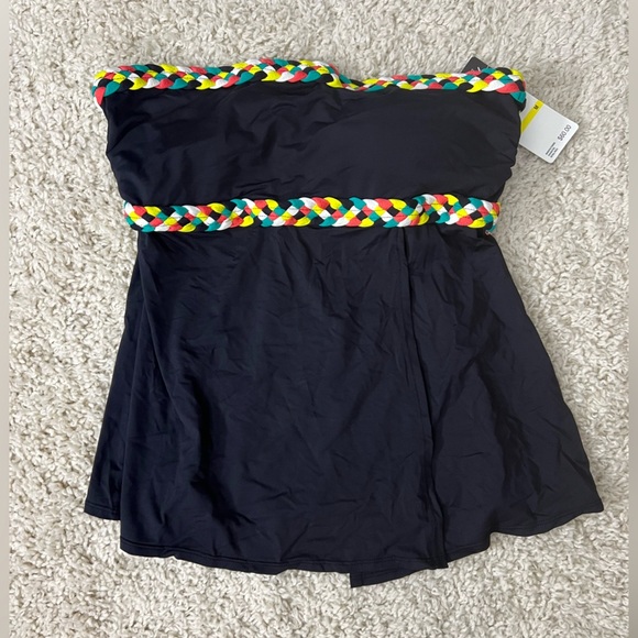 Women’s Medium Anne Cole Black Bathing Suit Top NWT - Picture 1 of 13